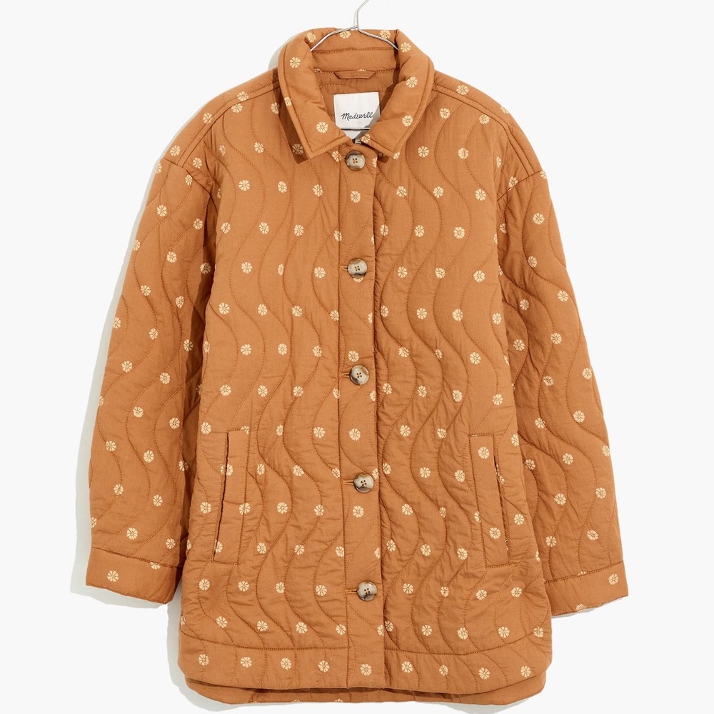 Madewell Brown Quilted Jacket XXS - Picture 2 of 6